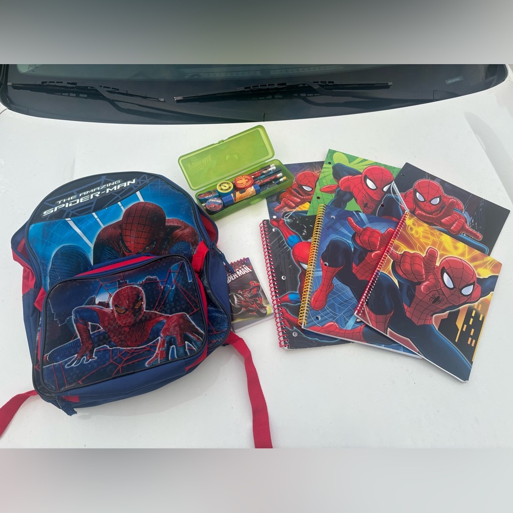 New disney spider man backpack and accessories